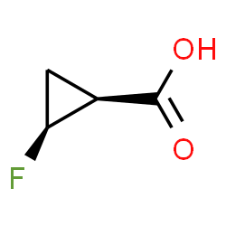 ChemSpider 2D Image | Cis-2-fluorocyclopropanecarboxylic acid | C4H5FO2