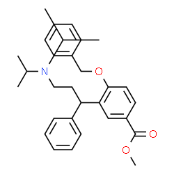 ChemSpider 2D Image | Methyl 4-(benzyloxy)-3-[3-(diisopropylamino)-1-phenylpropyl]benzoate | C30H37NO3