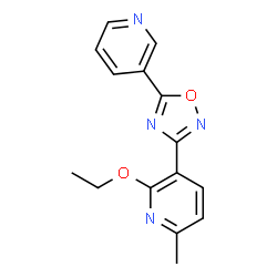 ChemSpider 2D Image | 2-Ethoxy-6-methyl-3-[5-(3-pyridinyl)-1,2,4-oxadiazol-3-yl]pyridine | C15H14N4O2