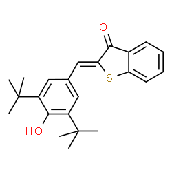 ChemSpider 2D Image | (2Z)-2-[4-Hydroxy-3,5-bis(2-methyl-2-propanyl)benzylidene]-1-benzothiophen-3(2H)-one | C23H26O2S