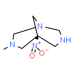 ChemSpider 2D Image | (5R)-3-Methyl-5-nitro-1,3,7-triazabicyclo[3.3.1]nonane | C7H14N4O2