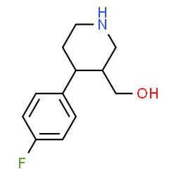 ChemSpider 2D Image | 4-(4-Fluorophenyl)-3-piperidinemethanol | C12H16FNO