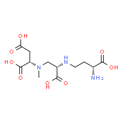 ChemSpider 2D Image | N-[(2S)-2-{[(3R)-3-Amino-3-carboxypropyl]amino}-2-carboxyethyl]-N-methyl-L-aspartic acid | C12H21N3O8