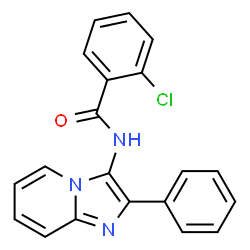 ChemSpider 2D Image | 2-Chloro-N-(2-phenylimidazo[1,2-a]pyridin-3-yl)benzamide | C20H14ClN3O