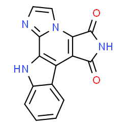 ChemSpider 2D Image | Imidazo[1',2':1,2]pyrrolo[3',4':5,6]pyrido[3,4-b]indole-5,7(6H,12H)-dione | C15H8N4O2