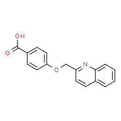 ChemSpider 2D Image | 4-(2-Quinolinylmethoxy)benzoic acid | C17H13NO3
