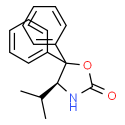 ChemSpider 2D Image | (S)-(-)-4-Isopropyl-5,5-diphenyl-2-oxazolidinone | C18H19NO2
