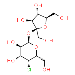 ChemSpider 2D Image | beta-D-Fructofuranosyl 4-chloro-4-deoxy-alpha-D-galactopyranoside | C12H21ClO10