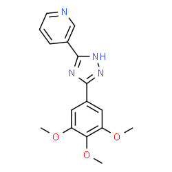 ChemSpider 2D Image | 3-[3-(3,4,5-Trimethoxyphenyl)-1H-1,2,4-triazol-5-yl]pyridine | C16H16N4O3