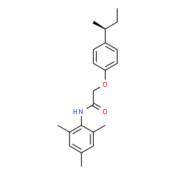 ChemSpider 2D Image | 2-{4-[(2S)-2-Butanyl]phenoxy}-N-mesitylacetamide | C21H27NO2