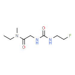 ChemSpider 2D Image | N-Ethyl-N~2~-[(2-fluoroethyl)carbamoyl]-N-methylglycinamide | C8H16FN3O2