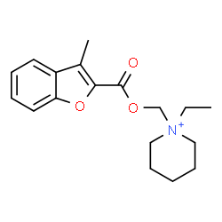 ChemSpider 2D Image | 1-Ethyl-1-({[(3-methyl-1-benzofuran-2-yl)carbonyl]oxy}methyl)piperidinium | C18H24NO3