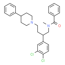 ChemSpider 2D Image | N-[2-(3,4-Dichlorophenyl)-4-(4-phenyl-1-piperidinyl)butyl]-N-methylbenzamide | C29H32Cl2N2O