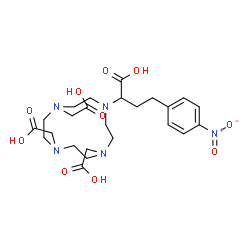 ChemSpider 2D Image | 4-(4-Nitrophenyl)-2-[4,7,10-tris(carboxymethyl)-1,4,7,10-tetraazacyclododecan-1-yl]butanoic acid | C24H35N5O10