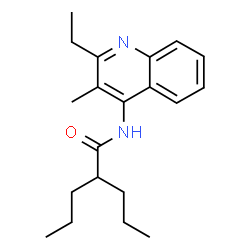 ChemSpider 2D Image | N-(2-Ethyl-3-methyl-4-quinolinyl)-2-propylpentanamide | C20H28N2O