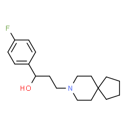 ChemSpider 2D Image | 3-(8-Azaspiro[4.5]dec-8-yl)-1-(4-fluorophenyl)-1-propanol | C18H26FNO