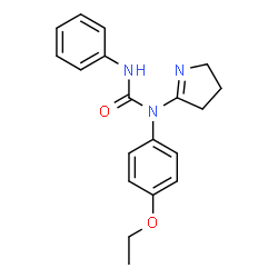 ChemSpider 2D Image | 1-(3,4-Dihydro-2H-pyrrol-5-yl)-1-(4-ethoxyphenyl)-3-phenylurea | C19H21N3O2