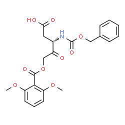 ChemSpider 2D Image | (3S)-3-{[(Benzyloxy)carbonyl]amino}-5-[(2,6-dimethoxybenzoyl)oxy]-4-oxopentanoic acid | C22H23NO9