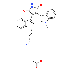 ChemSpider 2D Image | Bisindolylmaleimide VIII (acetate) | C26H26N4O4