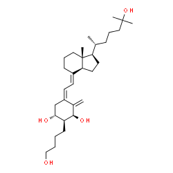 ChemSpider 2D Image | (1S,2S,3R,5Z,7E)-2-(4-Hydroxybutyl)-9,10-secocholesta-5,7,10-triene-1,3,25-triol | C31H52O4