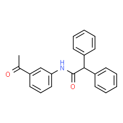 ChemSpider 2D Image | N-(3-Acetylphenyl)-2,2-diphenylacetamide | C22H19NO2