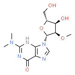 ChemSpider 2D Image | N,N-Dimethyl-2'-O-methylguanosine | C13H19N5O5