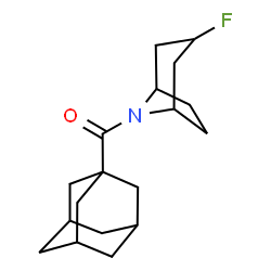 ChemSpider 2D Image | Adamantan-1-yl(3-fluoro-8-azabicyclo[3.2.1]oct-8-yl)methanone | C18H26FNO