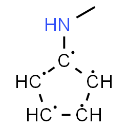 ChemSpider 2D Image | 1-(Methylamino)-1,2,3,4,5-cyclopentanepentayl | C6H8N