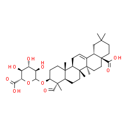 ChemSpider 2D Image | (3beta)-28-Hydroxy-23,28-dioxoolean-12-en-3-yl D-glucopyranosiduronic acid | C36H54O10