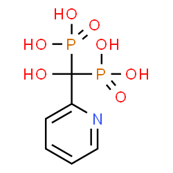 ChemSpider 2D Image | [Hydroxy(2-pyridinyl)methylene]bis(phosphonic acid) | C6H9NO7P2