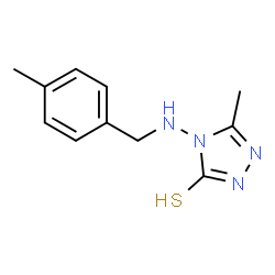 ChemSpider 2D Image | 4H-1,2,4-triazole-3-thiol, 5-methyl-4-[[(4-methylphenyl)methyl]amino]- | C11H14N4S
