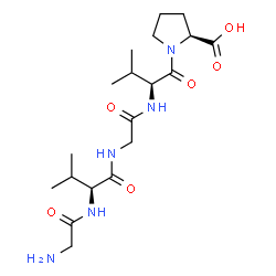 ChemSpider 2D Image | Glycyl-L-valylglycyl-L-valyl-L-proline | C19H33N5O6