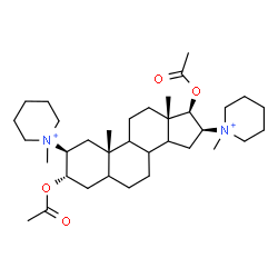 ChemSpider 2D Image | (2beta,3alpha,8xi,9xi,14xi,16beta,17beta)-3,17-Diacetoxy-2,16-bis(1-methyl-1-piperidiniumyl)androstane | C35H60N2O4