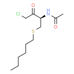 ChemSpider 2D Image | N-[(2R)-4-Chloro-1-(hexylsulfanyl)-3-oxo-2-butanyl]acetamide | C12H22ClNO2S