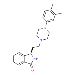 ChemSpider 2D Image | (3R)-3-{2-[4-(3,4-Dimethylphenyl)-1-piperazinyl]ethyl}-1-isoindolinone | C22H27N3O