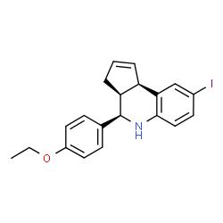 ChemSpider 2D Image | (3aS,4R,9bR)-4-(4-Ethoxyphenyl)-8-iodo-3a,4,5,9b-tetrahydro-3H-cyclopenta[c]quinoline | C20H20INO