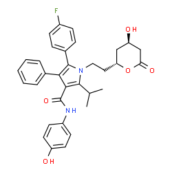 ChemSpider 2D Image | P-HYDROXYATORVASTATIN LACTONE | C33H33FN2O5