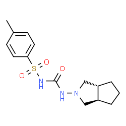 ChemSpider 2D Image | N-[(3aR,6aR)-Hexahydrocyclopenta[c]pyrrol-2(1H)-ylcarbamoyl]-4-methylbenzenesulfonamide | C15H21N3O3S