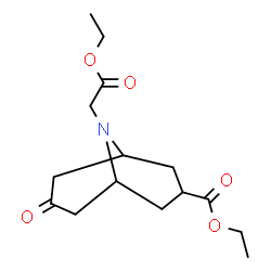 ChemSpider 2D Image | Ethyl 3-(ethoxycarbonyl)-7-oxo-9-azabicyclo[3.3.1]nonane-9-acetate | C15H23NO5