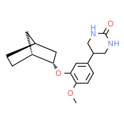 ChemSpider 2D Image | 5-{3-[(1R,2S,4S)-Bicyclo[2.2.1]hept-2-yloxy]-4-methoxyphenyl}tetrahydro-2(1H)-pyrimidinone | C18H24N2O3