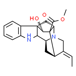ChemSpider 2D Image | Methyl (7beta,15alpha,16xi,17R,19E)-17-hydroxy-2,7-dihydro-7,17-cyclosarpagan-16-carboxylate | C21H24N2O3
