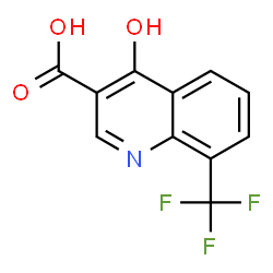 ChemSpider 2D Image | 4-Hydroxy-8-trifluoromethylquinoline-3-carboxylic acid | C11H6F3NO3