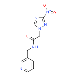 ChemSpider 2D Image | 2-(3-Nitro-1H-1,2,4-triazol-1-yl)-N-(3-pyridinylmethyl)acetamide | C10H10N6O3