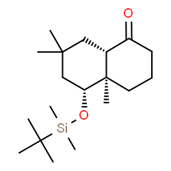ChemSpider 2D Image | (4aR,5R,8aS)-5-{[Dimethyl(2-methyl-2-propanyl)silyl]oxy}-4a,7,7-trimethyloctahydro-1(2H)-naphthalenone | C19H36O2Si