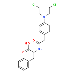 ChemSpider 2D Image | N-({4-[Bis(2-chloroethyl)amino]phenyl}acetyl)phenylalanine | C21H24Cl2N2O3