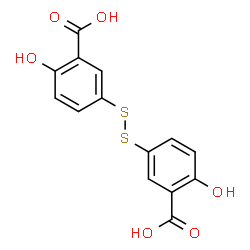 ChemSpider 2D Image | 3,3'-Disulfanediylbis(6-hydroxybenzoic acid) | C14H10O6S2