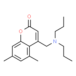 ChemSpider 2D Image | 4-[(dipropylamino)methyl]-5,7-dimethyl-2H-chromen-2-one | C18H25NO2