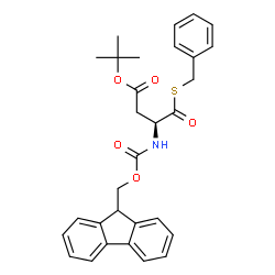 ChemSpider 2D Image | 2-Methyl-2-propanyl (3S)-4-(benzylsulfanyl)-3-{[(9H-fluoren-9-ylmethoxy)carbonyl]amino}-4-oxobutanoate | C30H31NO5S