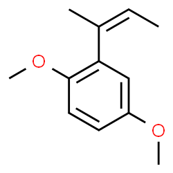 ChemSpider 2D Image | 2-[(2Z)-2-Buten-2-yl]-1,4-dimethoxybenzene | C12H16O2