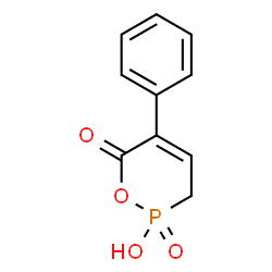 ChemSpider 2D Image | 2-Hydroxy-5-phenyl-2,3-dihydro-6H-1,2-oxaphosphinin-6-one 2-oxide | C10H9O4P